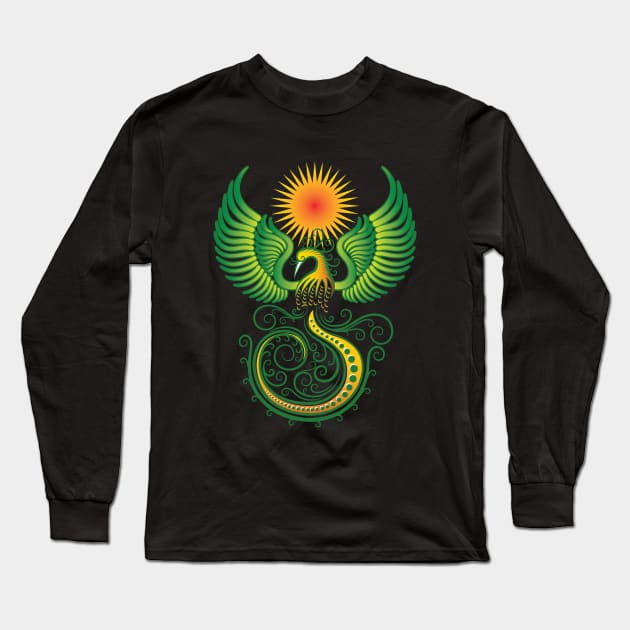 Phoenix Decoration Long Sleeve T-Shirt by tsign703